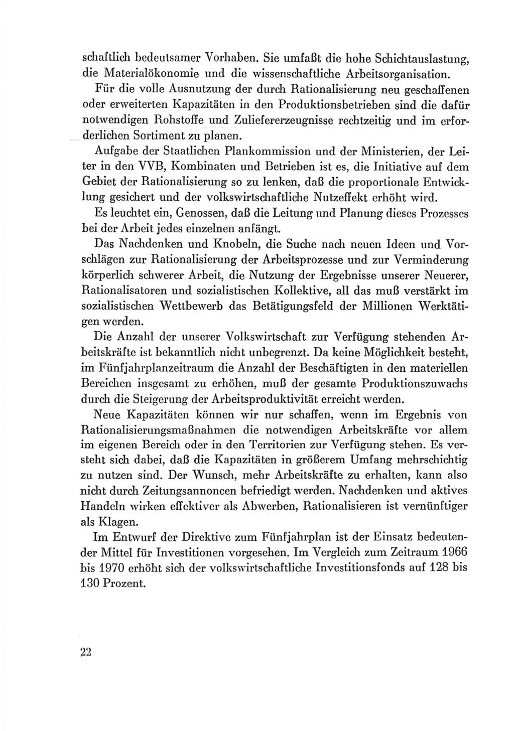 Protokoll der Verhandlungen des Ⅷ. Parteitages der Sozialistischen Einheitspartei Deutschlands (SED) [Deutsche Demokratische Republik (DDR)] 1971, Band 2, Seite 22 (Prot. Verh. Ⅷ. PT SED DDR 1971, Bd. 2, S. 22)