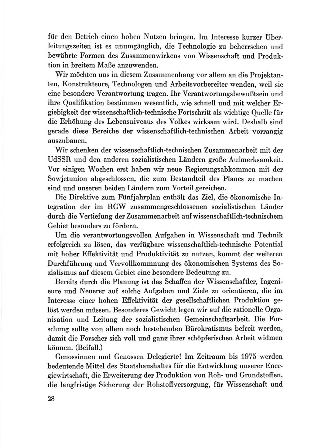 Protokoll der Verhandlungen des Ⅷ. Parteitages der Sozialistischen Einheitspartei Deutschlands (SED) [Deutsche Demokratische Republik (DDR)] 1971, Band 2, Seite 28 (Prot. Verh. Ⅷ. PT SED DDR 1971, Bd. 2, S. 28)
