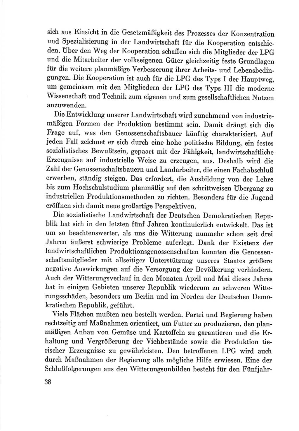 Protokoll der Verhandlungen des Ⅷ. Parteitages der Sozialistischen Einheitspartei Deutschlands (SED) [Deutsche Demokratische Republik (DDR)] 1971, Band 2, Seite 38 (Prot. Verh. Ⅷ. PT SED DDR 1971, Bd. 2, S. 38)