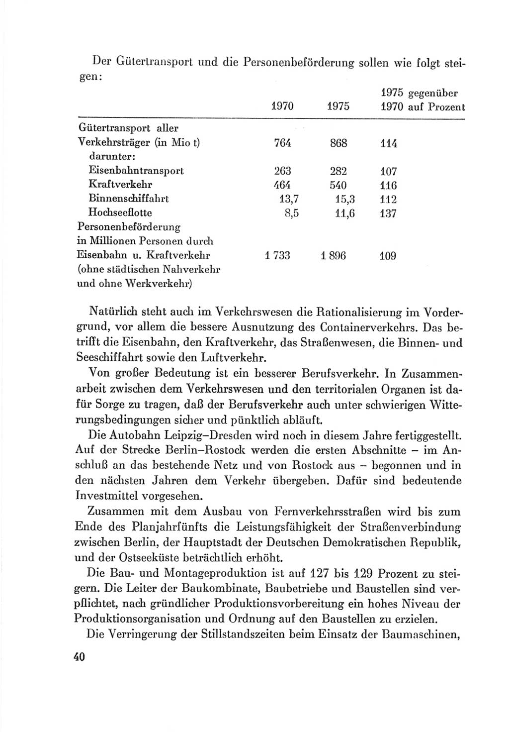 Protokoll der Verhandlungen des Ⅷ. Parteitages der Sozialistischen Einheitspartei Deutschlands (SED) [Deutsche Demokratische Republik (DDR)] 1971, Band 2, Seite 40 (Prot. Verh. Ⅷ. PT SED DDR 1971, Bd. 2, S. 40)