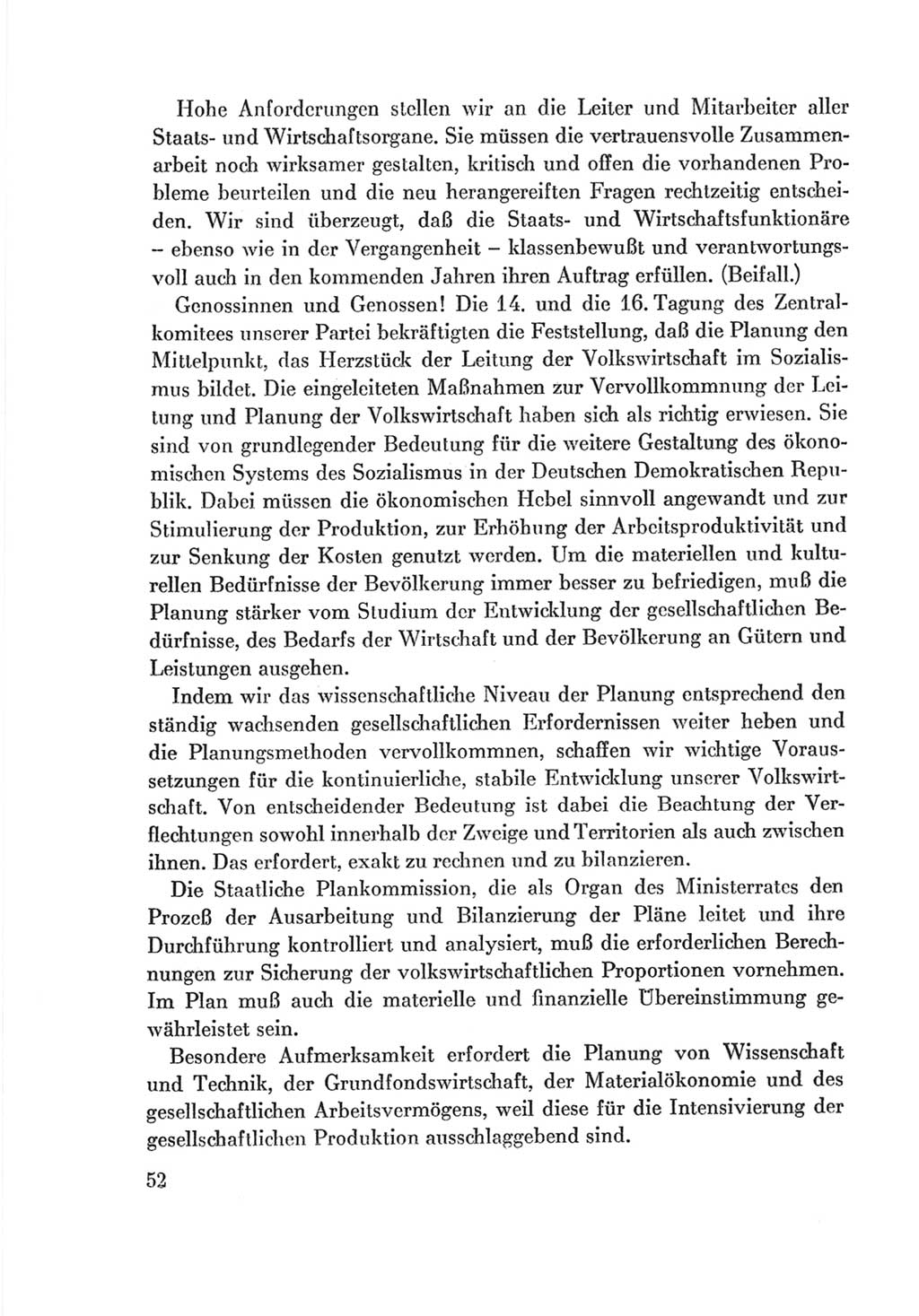 Protokoll der Verhandlungen des Ⅷ. Parteitages der Sozialistischen Einheitspartei Deutschlands (SED) [Deutsche Demokratische Republik (DDR)] 1971, Band 2, Seite 52 (Prot. Verh. Ⅷ. PT SED DDR 1971, Bd. 2, S. 52)