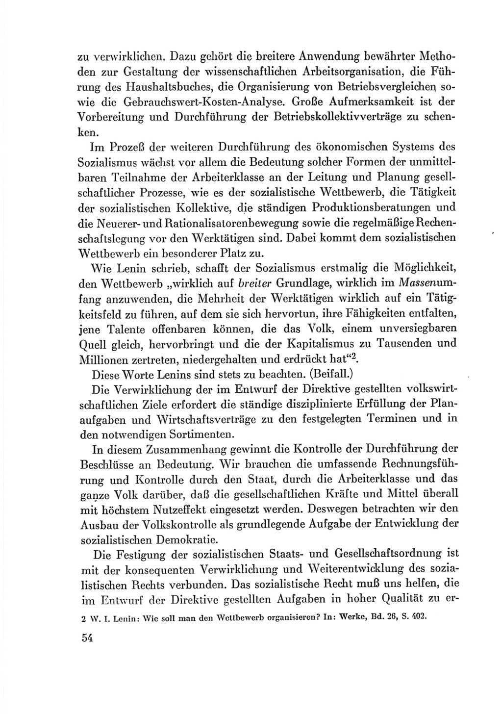 Protokoll der Verhandlungen des Ⅷ. Parteitages der Sozialistischen Einheitspartei Deutschlands (SED) [Deutsche Demokratische Republik (DDR)] 1971, Band 2, Seite 54 (Prot. Verh. Ⅷ. PT SED DDR 1971, Bd. 2, S. 54)