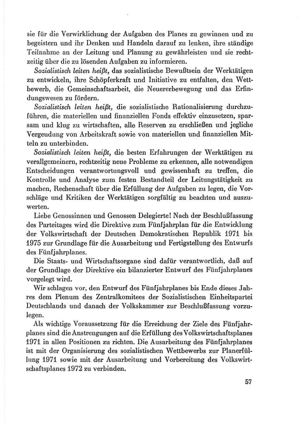 Protokoll der Verhandlungen des Ⅷ. Parteitages der Sozialistischen Einheitspartei Deutschlands (SED) [Deutsche Demokratische Republik (DDR)] 1971, Band 2, Seite 57 (Prot. Verh. Ⅷ. PT SED DDR 1971, Bd. 2, S. 57)