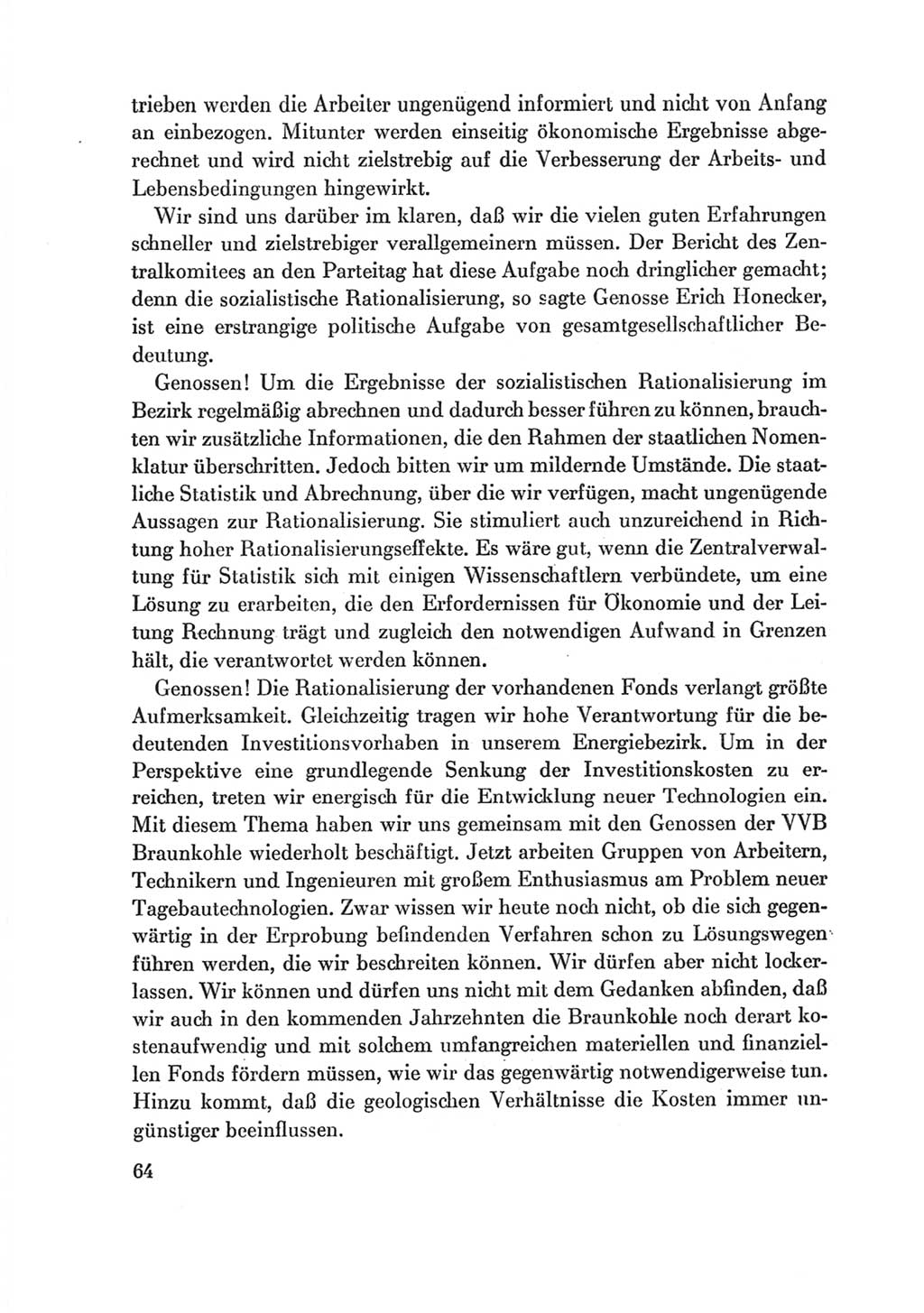Protokoll der Verhandlungen des Ⅷ. Parteitages der Sozialistischen Einheitspartei Deutschlands (SED) [Deutsche Demokratische Republik (DDR)] 1971, Band 2, Seite 64 (Prot. Verh. Ⅷ. PT SED DDR 1971, Bd. 2, S. 64)