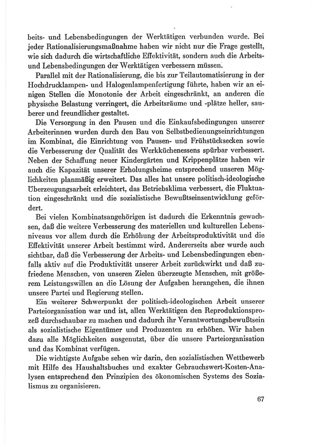 Protokoll der Verhandlungen des Ⅷ. Parteitages der Sozialistischen Einheitspartei Deutschlands (SED) [Deutsche Demokratische Republik (DDR)] 1971, Band 2, Seite 67 (Prot. Verh. Ⅷ. PT SED DDR 1971, Bd. 2, S. 67)