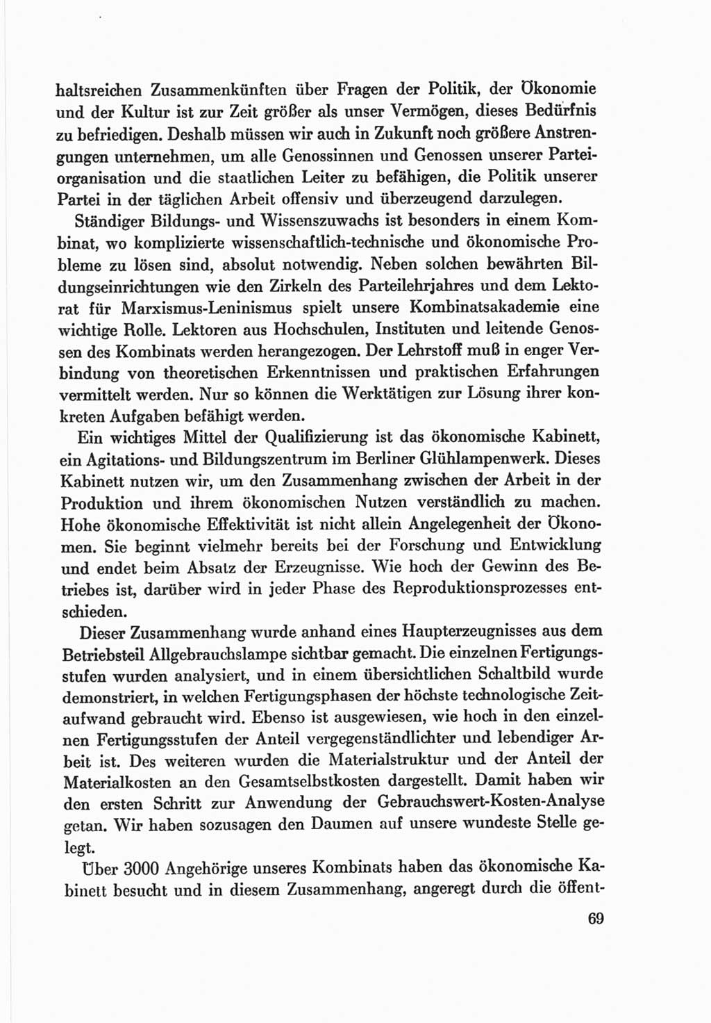 Protokoll der Verhandlungen des Ⅷ. Parteitages der Sozialistischen Einheitspartei Deutschlands (SED) [Deutsche Demokratische Republik (DDR)] 1971, Band 2, Seite 69 (Prot. Verh. Ⅷ. PT SED DDR 1971, Bd. 2, S. 69)
