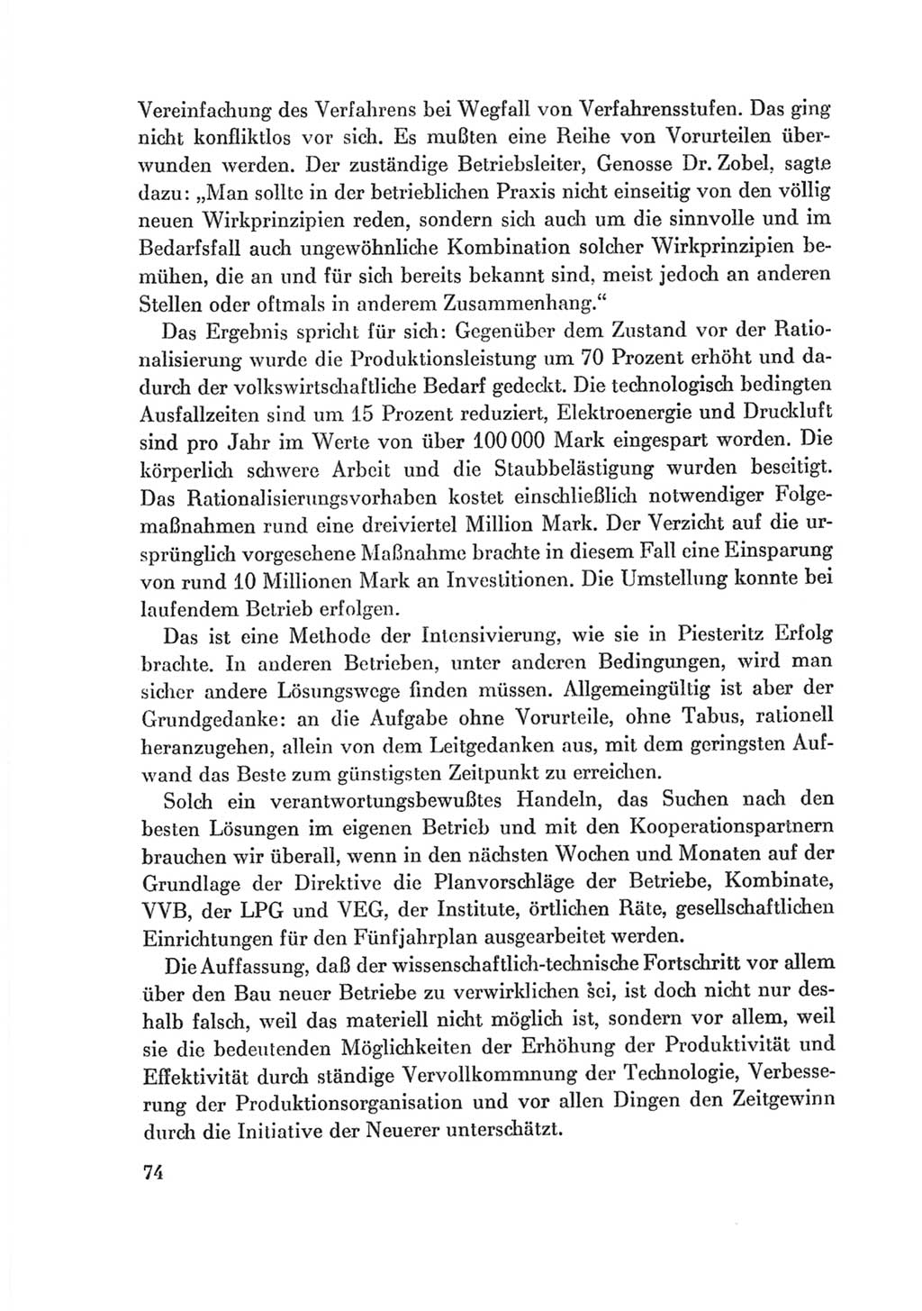 Protokoll der Verhandlungen des Ⅷ. Parteitages der Sozialistischen Einheitspartei Deutschlands (SED) [Deutsche Demokratische Republik (DDR)] 1971, Band 2, Seite 74 (Prot. Verh. Ⅷ. PT SED DDR 1971, Bd. 2, S. 74)