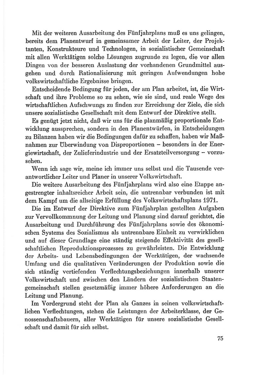 Protokoll der Verhandlungen des Ⅷ. Parteitages der Sozialistischen Einheitspartei Deutschlands (SED) [Deutsche Demokratische Republik (DDR)] 1971, Band 2, Seite 75 (Prot. Verh. Ⅷ. PT SED DDR 1971, Bd. 2, S. 75)
