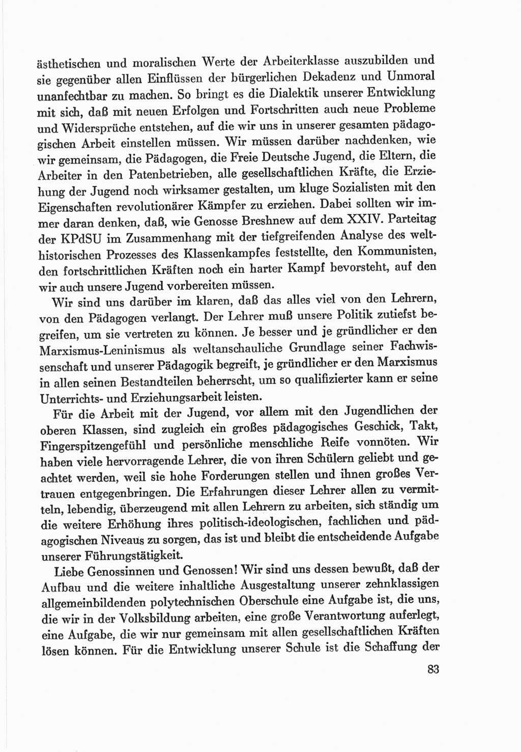 Protokoll der Verhandlungen des Ⅷ. Parteitages der Sozialistischen Einheitspartei Deutschlands (SED) [Deutsche Demokratische Republik (DDR)] 1971, Band 2, Seite 83 (Prot. Verh. Ⅷ. PT SED DDR 1971, Bd. 2, S. 83)