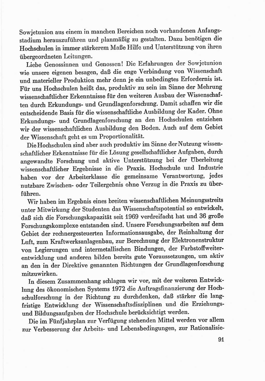Protokoll der Verhandlungen des Ⅷ. Parteitages der Sozialistischen Einheitspartei Deutschlands (SED) [Deutsche Demokratische Republik (DDR)] 1971, Band 2, Seite 91 (Prot. Verh. Ⅷ. PT SED DDR 1971, Bd. 2, S. 91)