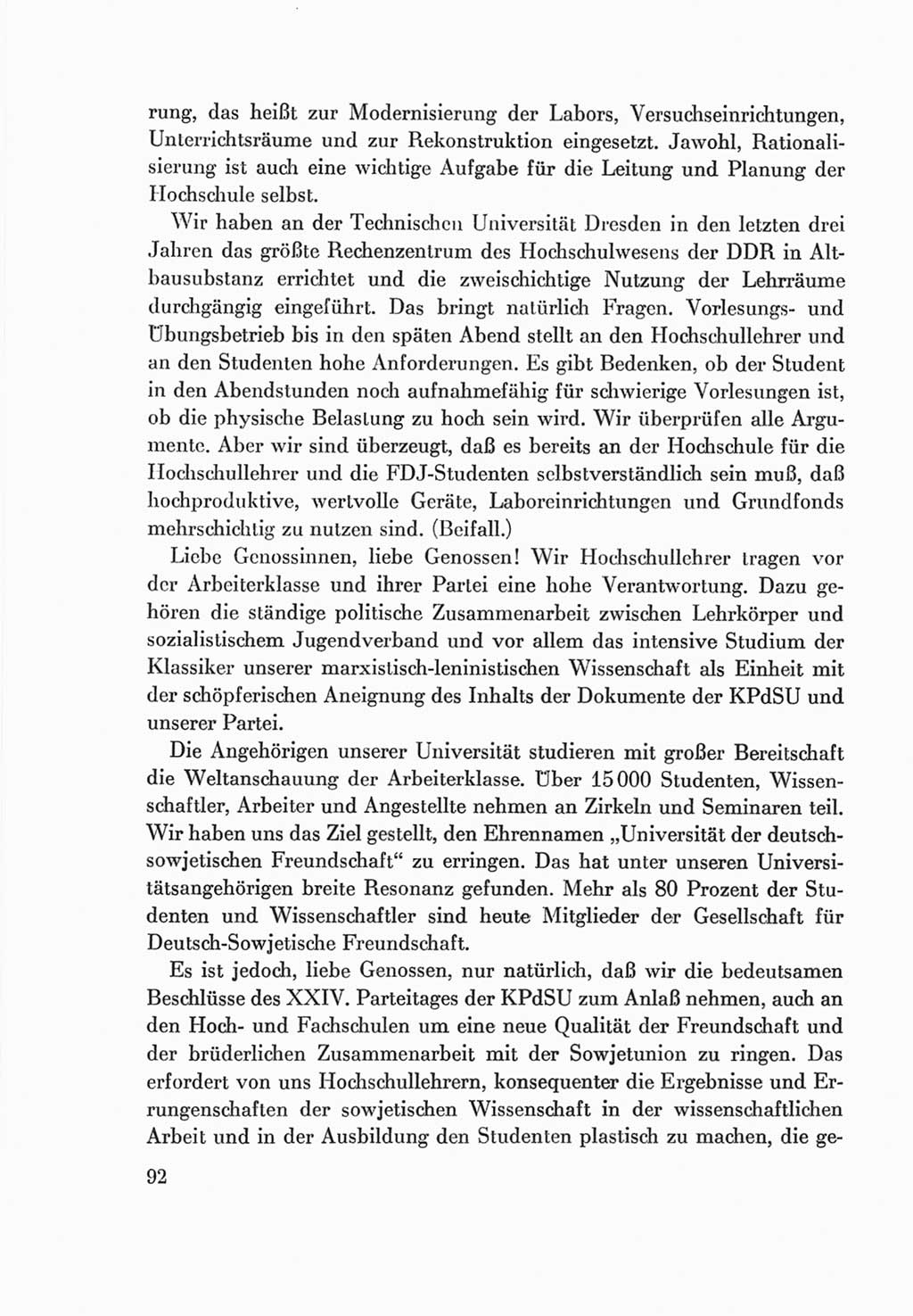 Protokoll der Verhandlungen des Ⅷ. Parteitages der Sozialistischen Einheitspartei Deutschlands (SED) [Deutsche Demokratische Republik (DDR)] 1971, Band 2, Seite 92 (Prot. Verh. Ⅷ. PT SED DDR 1971, Bd. 2, S. 92)