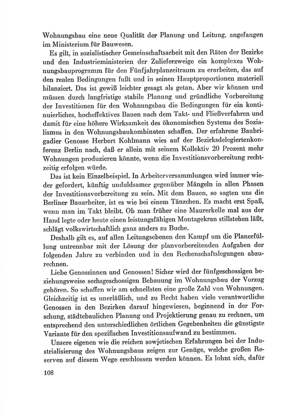 Protokoll der Verhandlungen des Ⅷ. Parteitages der Sozialistischen Einheitspartei Deutschlands (SED) [Deutsche Demokratische Republik (DDR)] 1971, Band 2, Seite 108 (Prot. Verh. Ⅷ. PT SED DDR 1971, Bd. 2, S. 108)