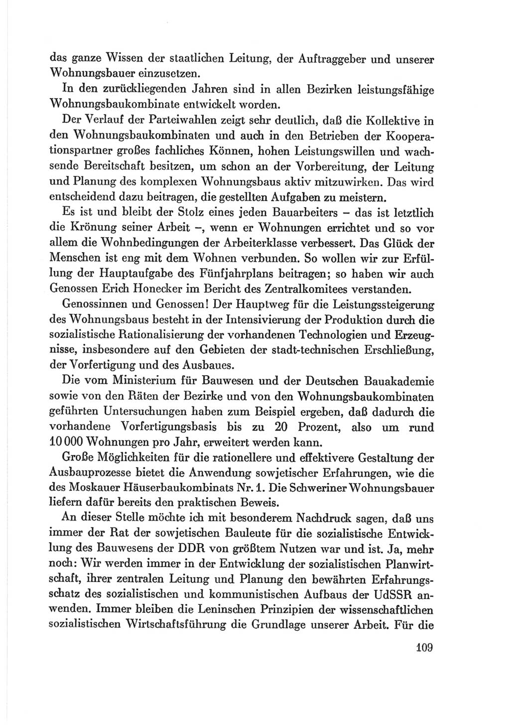 Protokoll der Verhandlungen des Ⅷ. Parteitages der Sozialistischen Einheitspartei Deutschlands (SED) [Deutsche Demokratische Republik (DDR)] 1971, Band 2, Seite 109 (Prot. Verh. Ⅷ. PT SED DDR 1971, Bd. 2, S. 109)