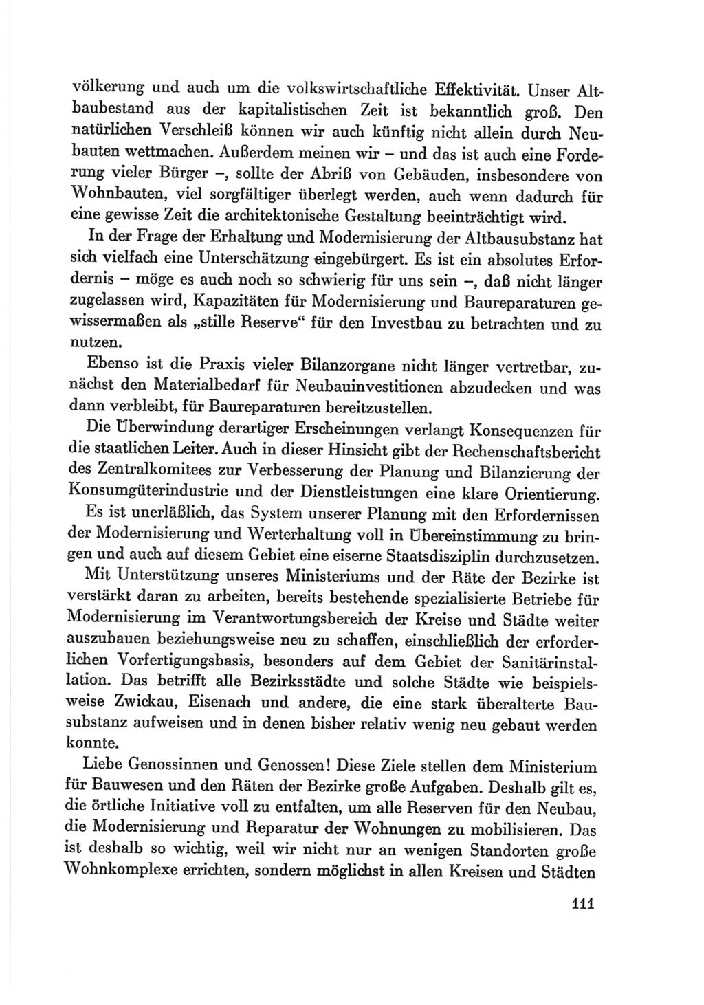 Protokoll der Verhandlungen des Ⅷ. Parteitages der Sozialistischen Einheitspartei Deutschlands (SED) [Deutsche Demokratische Republik (DDR)] 1971, Band 2, Seite 111 (Prot. Verh. Ⅷ. PT SED DDR 1971, Bd. 2, S. 111)