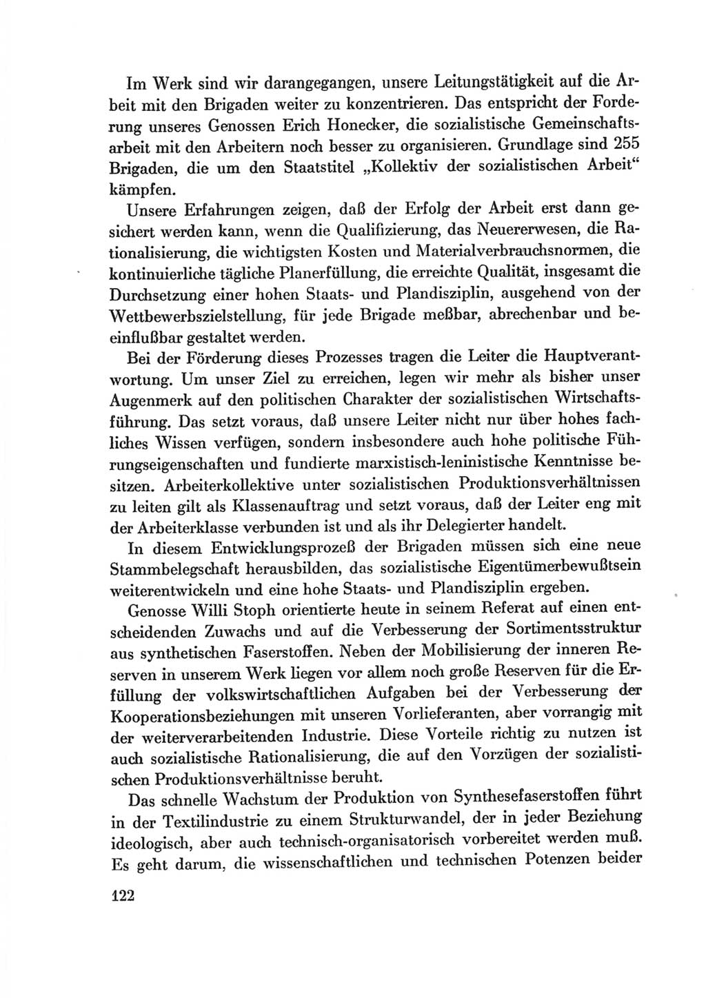 Protokoll der Verhandlungen des Ⅷ. Parteitages der Sozialistischen Einheitspartei Deutschlands (SED) [Deutsche Demokratische Republik (DDR)] 1971, Band 2, Seite 122 (Prot. Verh. Ⅷ. PT SED DDR 1971, Bd. 2, S. 122)