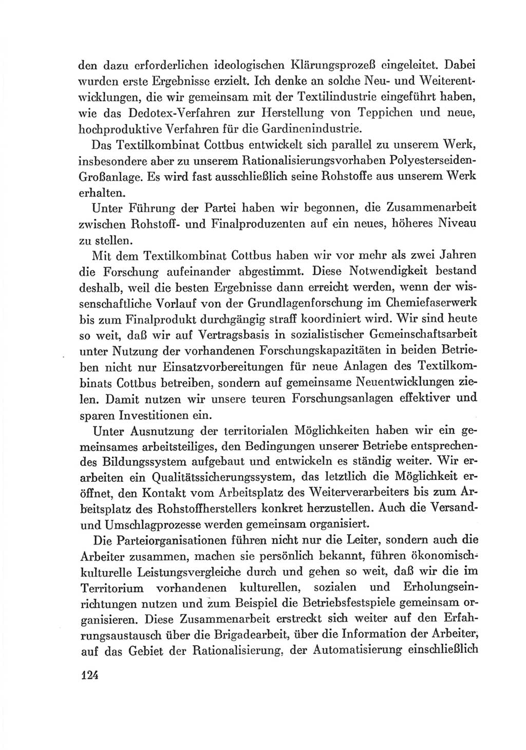 Protokoll der Verhandlungen des Ⅷ. Parteitages der Sozialistischen Einheitspartei Deutschlands (SED) [Deutsche Demokratische Republik (DDR)] 1971, Band 2, Seite 124 (Prot. Verh. Ⅷ. PT SED DDR 1971, Bd. 2, S. 124)
