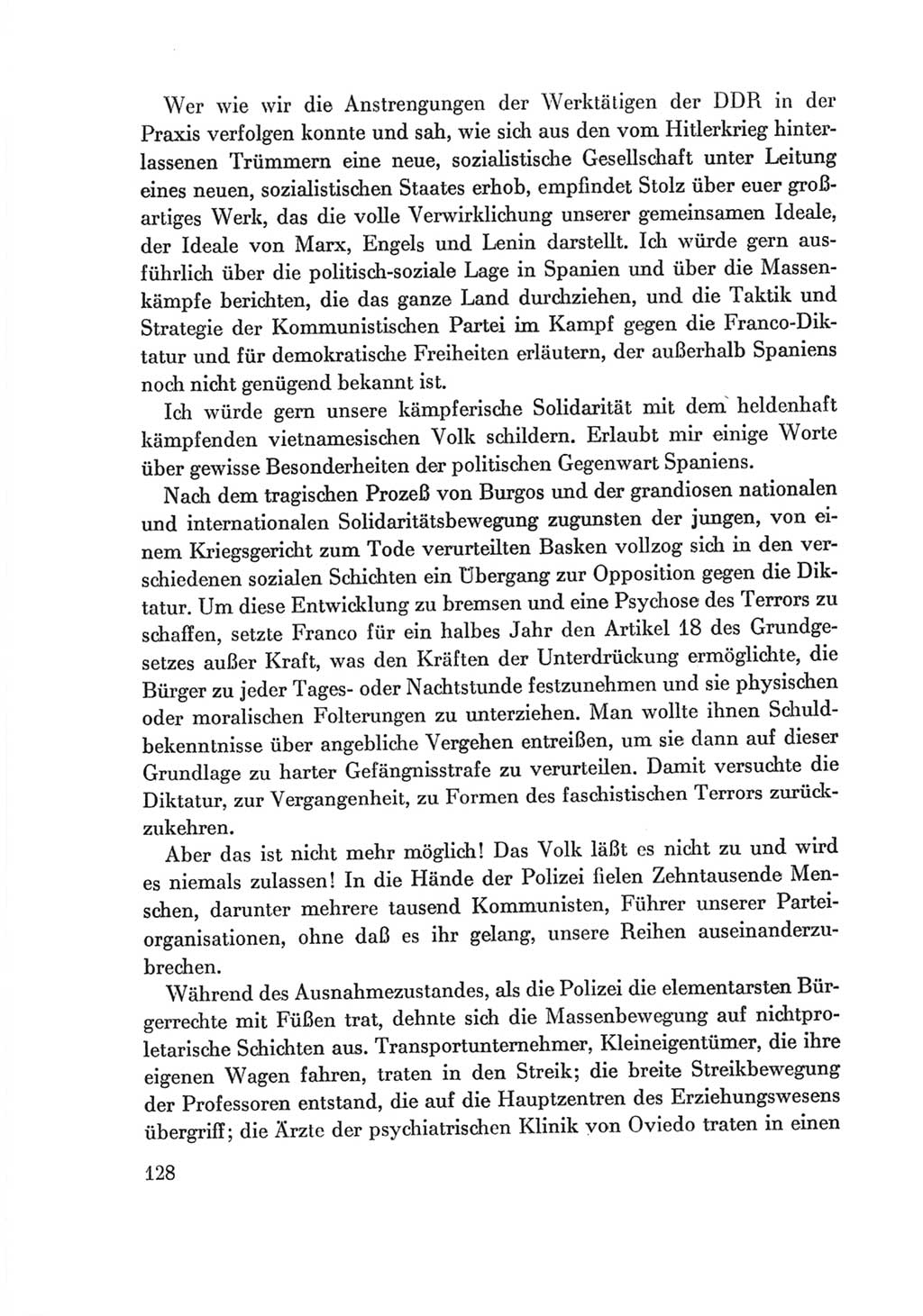 Protokoll der Verhandlungen des Ⅷ. Parteitages der Sozialistischen Einheitspartei Deutschlands (SED) [Deutsche Demokratische Republik (DDR)] 1971, Band 2, Seite 128 (Prot. Verh. Ⅷ. PT SED DDR 1971, Bd. 2, S. 128)