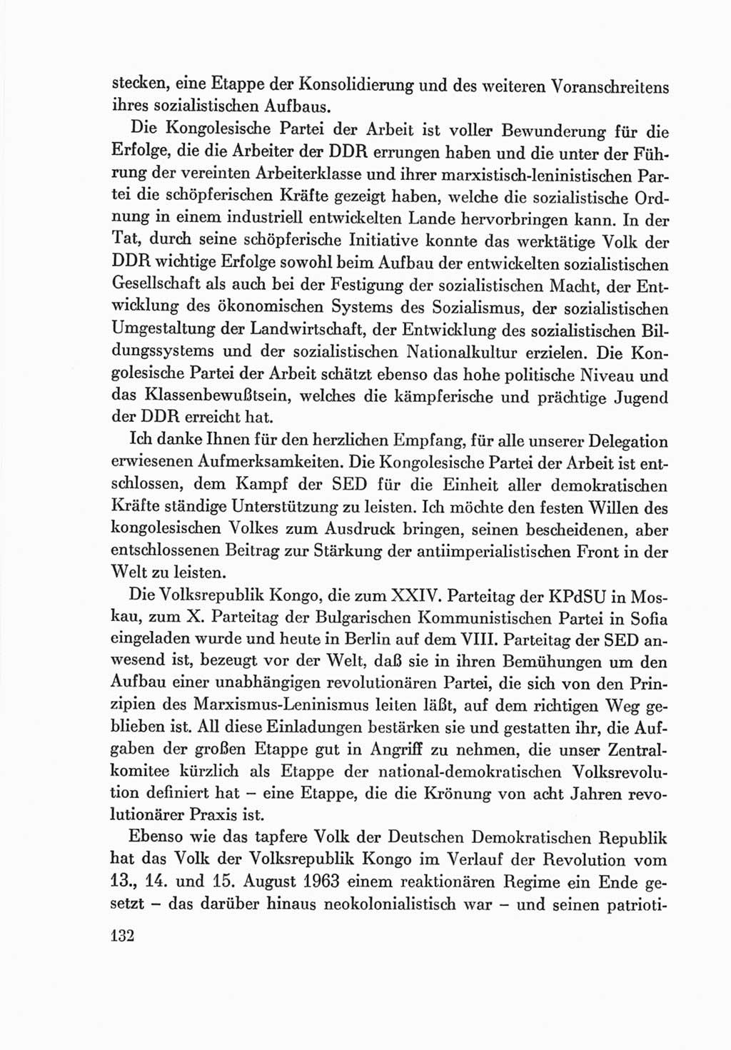 Protokoll der Verhandlungen des Ⅷ. Parteitages der Sozialistischen Einheitspartei Deutschlands (SED) [Deutsche Demokratische Republik (DDR)] 1971, Band 2, Seite 132 (Prot. Verh. Ⅷ. PT SED DDR 1971, Bd. 2, S. 132)