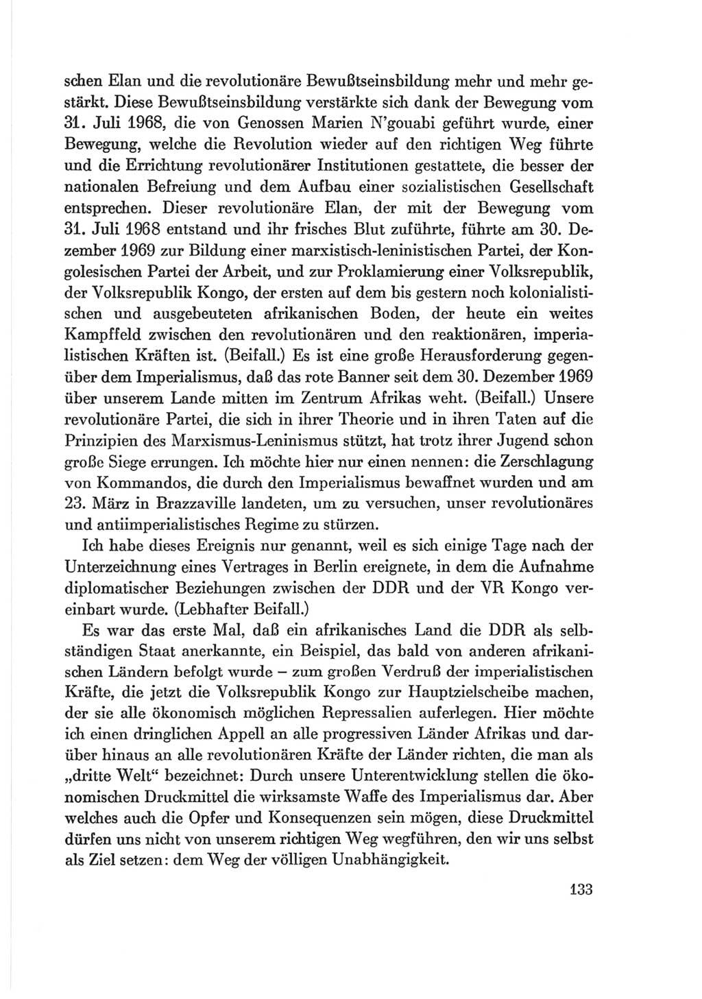 Protokoll der Verhandlungen des Ⅷ. Parteitages der Sozialistischen Einheitspartei Deutschlands (SED) [Deutsche Demokratische Republik (DDR)] 1971, Band 2, Seite 133 (Prot. Verh. Ⅷ. PT SED DDR 1971, Bd. 2, S. 133)