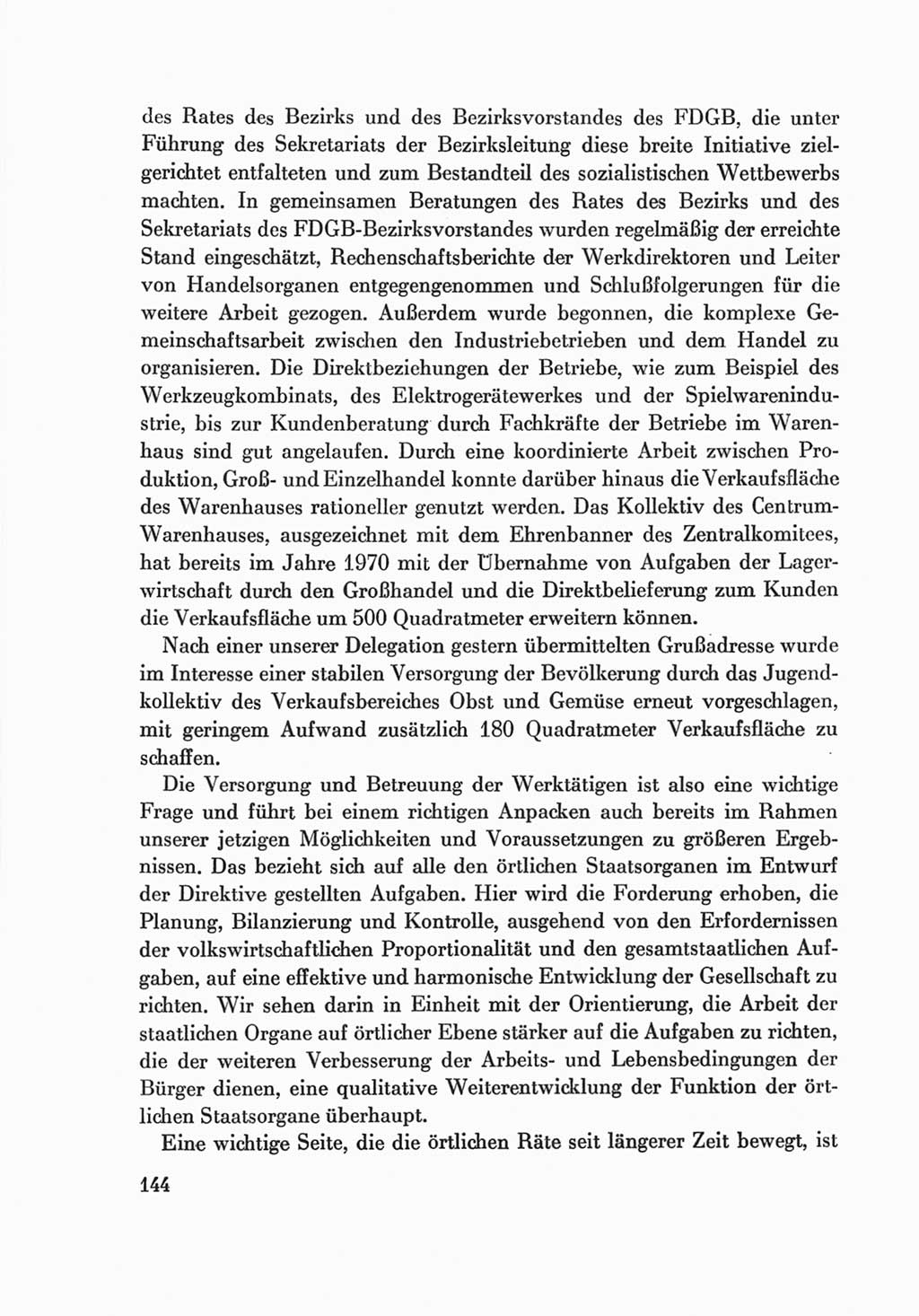 Protokoll der Verhandlungen des Ⅷ. Parteitages der Sozialistischen Einheitspartei Deutschlands (SED) [Deutsche Demokratische Republik (DDR)] 1971, Band 2, Seite 144 (Prot. Verh. Ⅷ. PT SED DDR 1971, Bd. 2, S. 144)