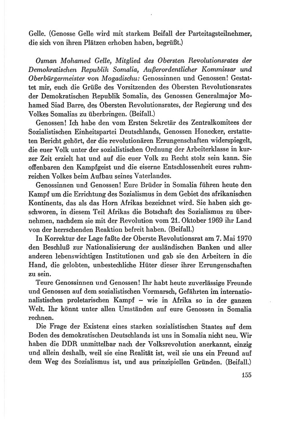 Protokoll der Verhandlungen des Ⅷ. Parteitages der Sozialistischen Einheitspartei Deutschlands (SED) [Deutsche Demokratische Republik (DDR)] 1971, Band 2, Seite 155 (Prot. Verh. Ⅷ. PT SED DDR 1971, Bd. 2, S. 155)