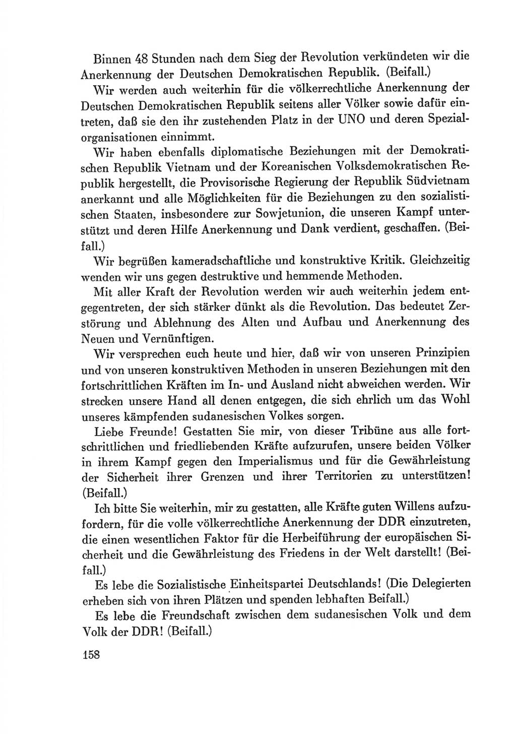 Protokoll der Verhandlungen des Ⅷ. Parteitages der Sozialistischen Einheitspartei Deutschlands (SED) [Deutsche Demokratische Republik (DDR)] 1971, Band 2, Seite 158 (Prot. Verh. Ⅷ. PT SED DDR 1971, Bd. 2, S. 158)