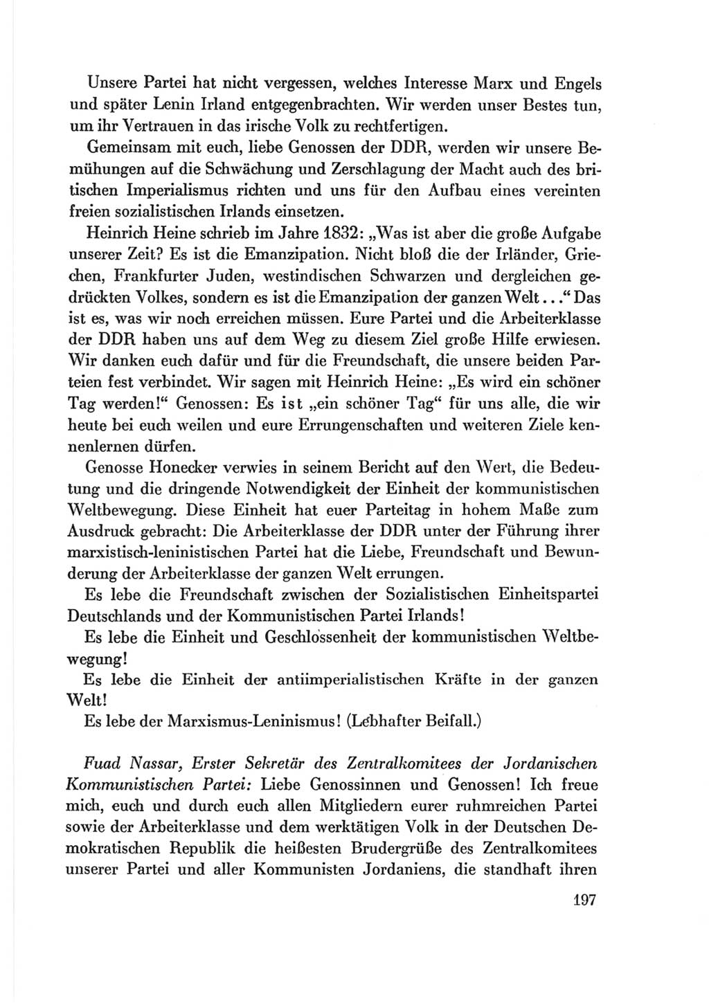 Protokoll der Verhandlungen des Ⅷ. Parteitages der Sozialistischen Einheitspartei Deutschlands (SED) [Deutsche Demokratische Republik (DDR)] 1971, Band 2, Seite 197 (Prot. Verh. Ⅷ. PT SED DDR 1971, Bd. 2, S. 197)