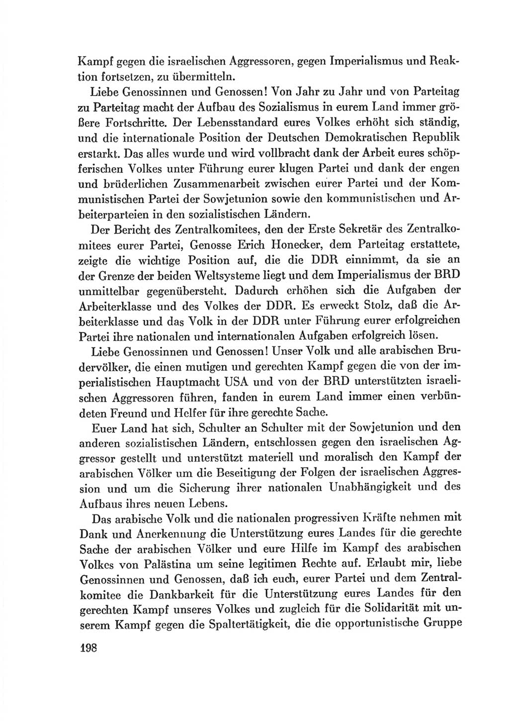 Protokoll der Verhandlungen des Ⅷ. Parteitages der Sozialistischen Einheitspartei Deutschlands (SED) [Deutsche Demokratische Republik (DDR)] 1971, Band 2, Seite 198 (Prot. Verh. Ⅷ. PT SED DDR 1971, Bd. 2, S. 198)