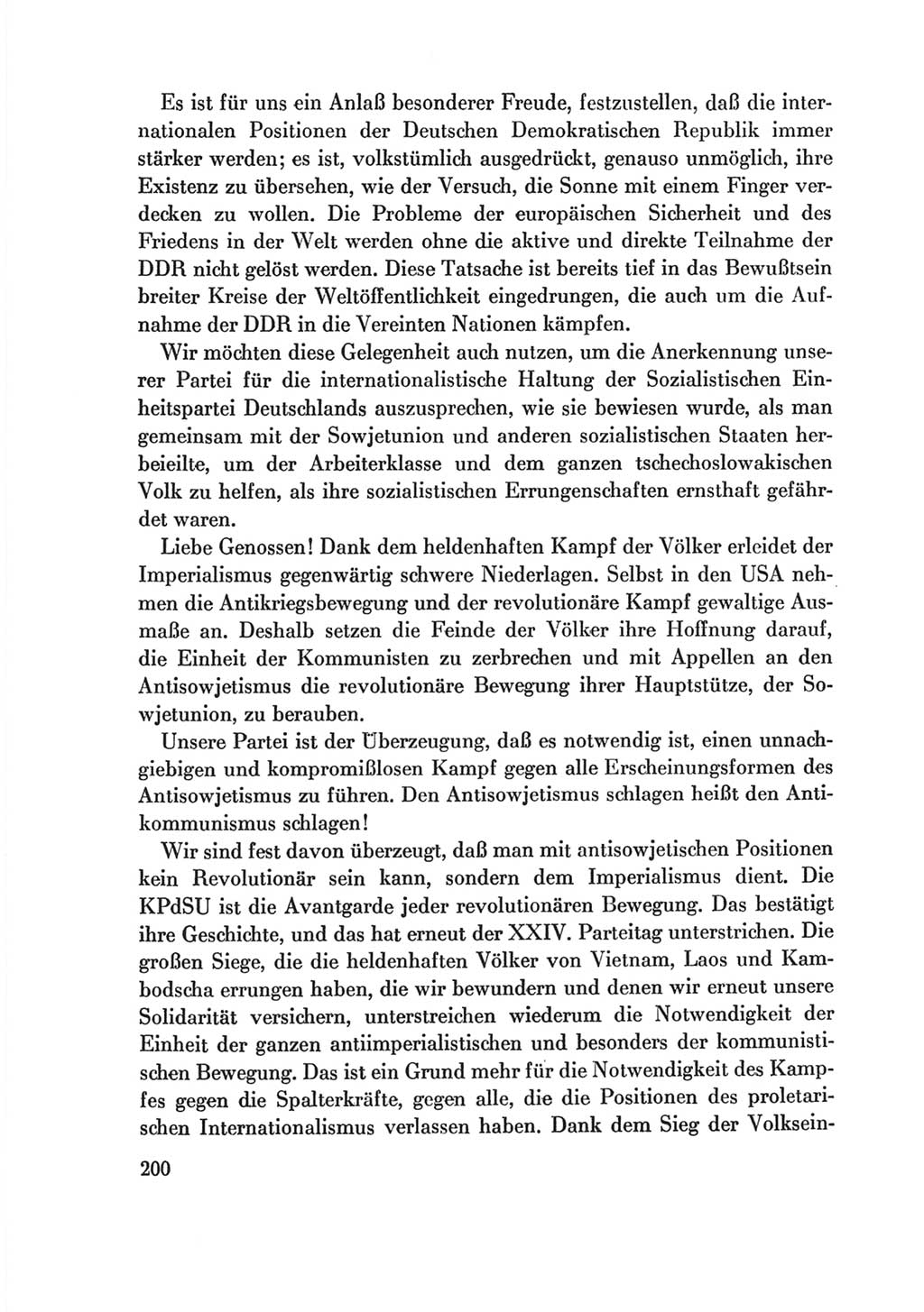 Protokoll der Verhandlungen des Ⅷ. Parteitages der Sozialistischen Einheitspartei Deutschlands (SED) [Deutsche Demokratische Republik (DDR)] 1971, Band 2, Seite 200 (Prot. Verh. Ⅷ. PT SED DDR 1971, Bd. 2, S. 200)