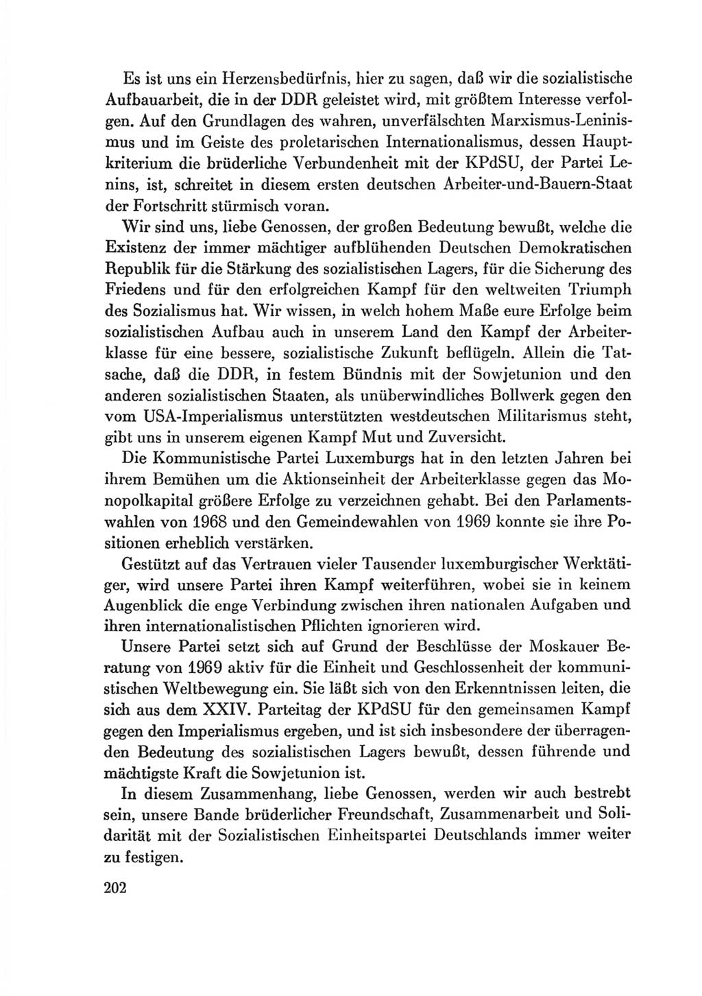 Protokoll der Verhandlungen des Ⅷ. Parteitages der Sozialistischen Einheitspartei Deutschlands (SED) [Deutsche Demokratische Republik (DDR)] 1971, Band 2, Seite 202 (Prot. Verh. Ⅷ. PT SED DDR 1971, Bd. 2, S. 202)