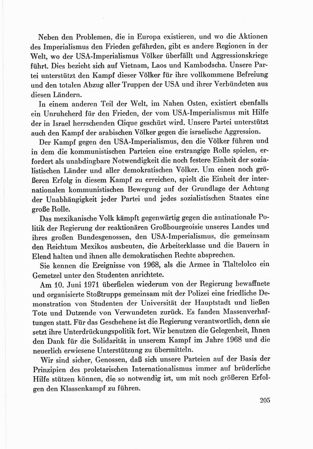 Protokoll der Verhandlungen des Ⅷ. Parteitages der Sozialistischen Einheitspartei Deutschlands (SED) [Deutsche Demokratische Republik (DDR)] 1971, Band 2, Seite 205 (Prot. Verh. Ⅷ. PT SED DDR 1971, Bd. 2, S. 205)