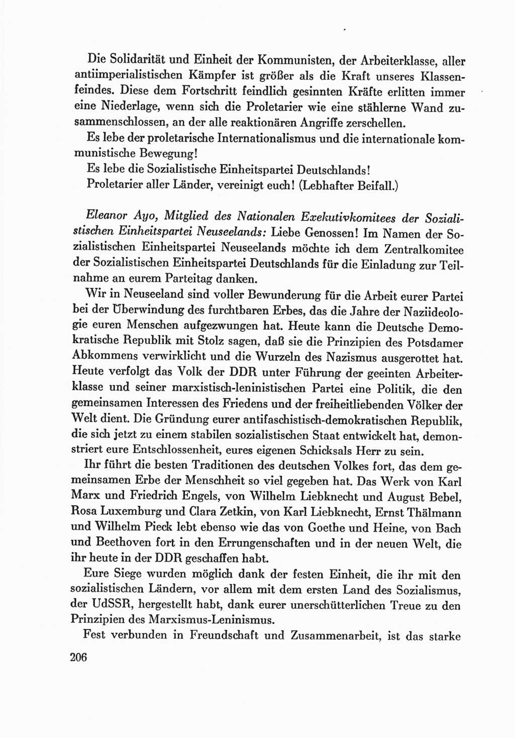 Protokoll der Verhandlungen des Ⅷ. Parteitages der Sozialistischen Einheitspartei Deutschlands (SED) [Deutsche Demokratische Republik (DDR)] 1971, Band 2, Seite 206 (Prot. Verh. Ⅷ. PT SED DDR 1971, Bd. 2, S. 206)