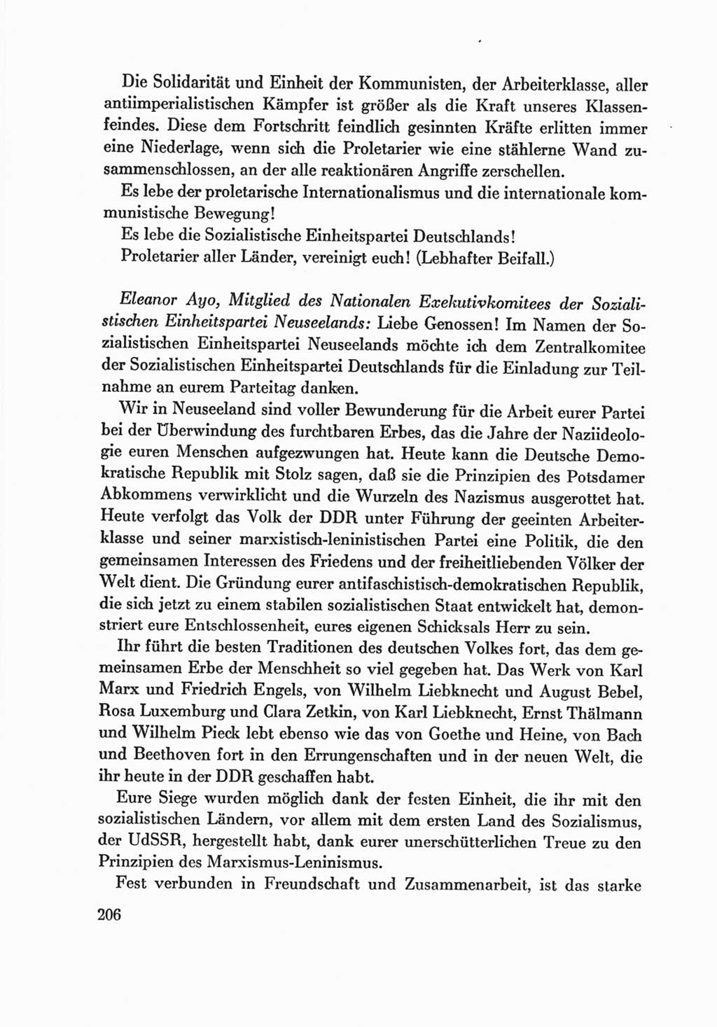 Protokoll der Verhandlungen des Ⅷ. Parteitages der Sozialistischen Einheitspartei Deutschlands (SED) [Deutsche Demokratische Republik (DDR)] 1971, Band 2, Seite 206 (Prot. Verh. Ⅷ. PT SED DDR 1971, Bd. 2, S. 206)