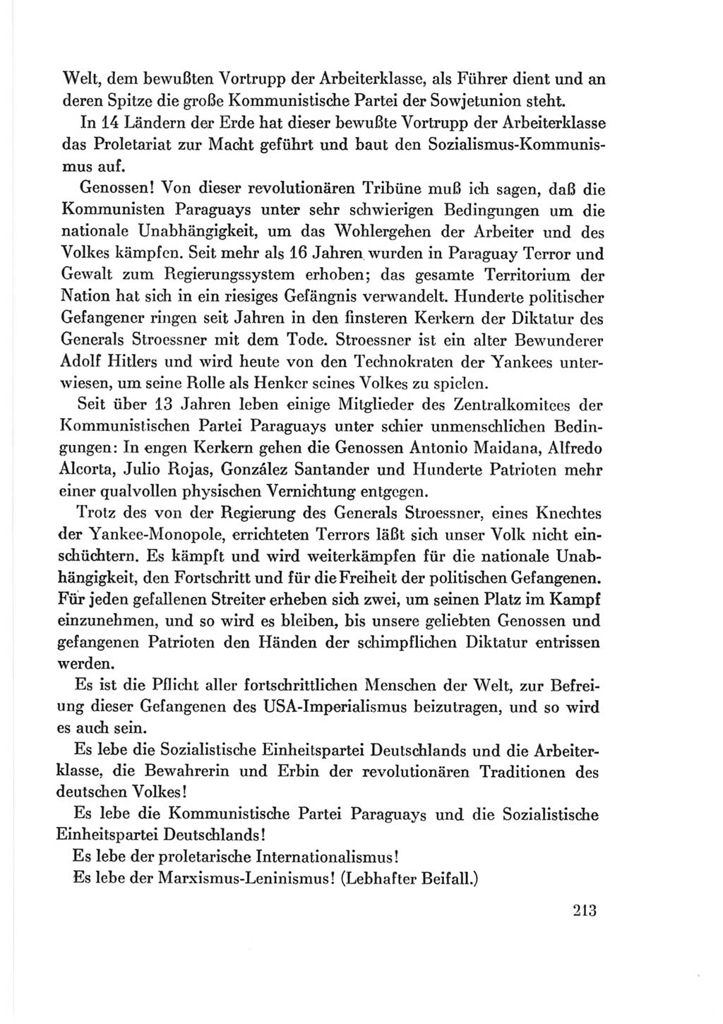 Protokoll der Verhandlungen des Ⅷ. Parteitages der Sozialistischen Einheitspartei Deutschlands (SED) [Deutsche Demokratische Republik (DDR)] 1971, Band 2, Seite 213 (Prot. Verh. Ⅷ. PT SED DDR 1971, Bd. 2, S. 213)