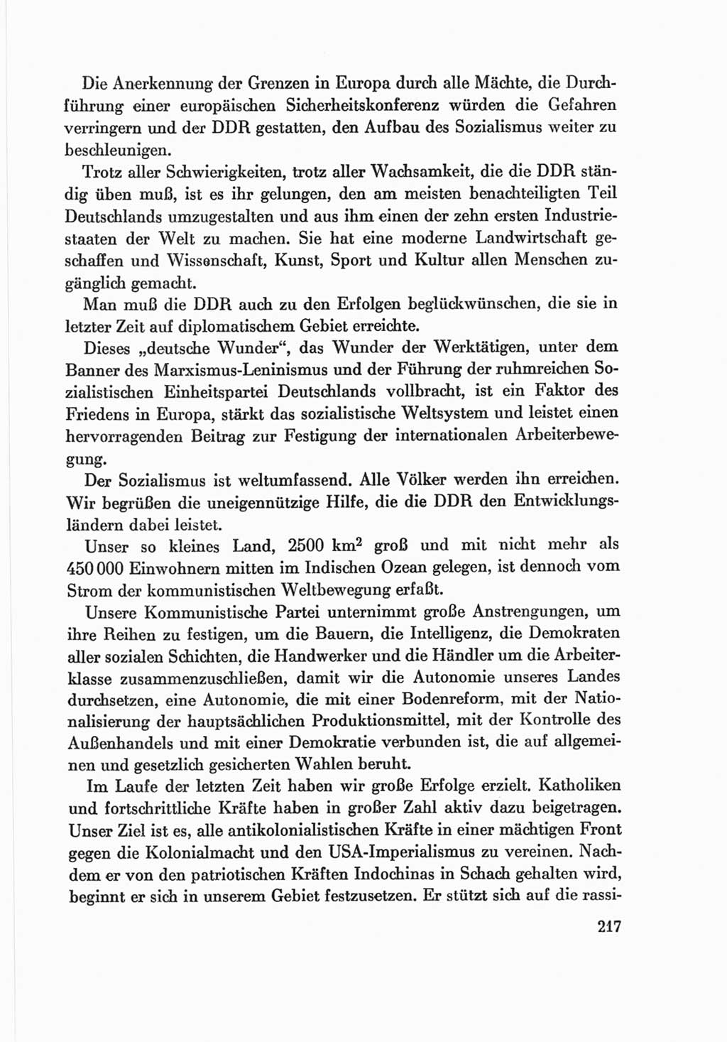 Protokoll der Verhandlungen des Ⅷ. Parteitages der Sozialistischen Einheitspartei Deutschlands (SED) [Deutsche Demokratische Republik (DDR)] 1971, Band 2, Seite 217 (Prot. Verh. Ⅷ. PT SED DDR 1971, Bd. 2, S. 217)