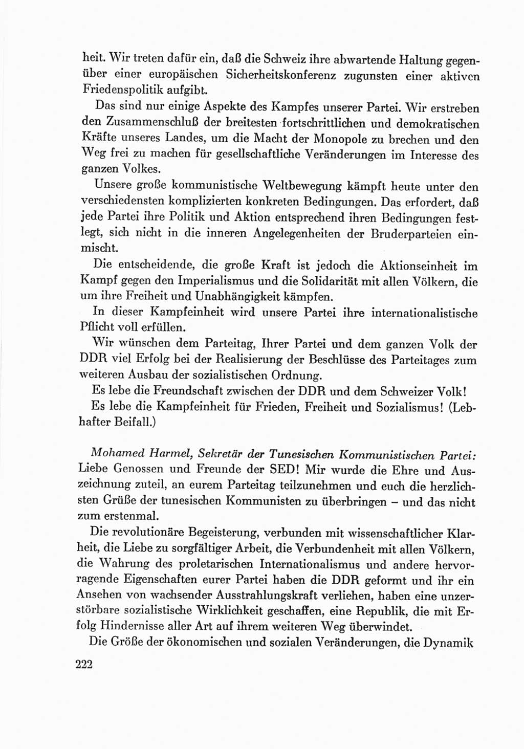 Protokoll der Verhandlungen des Ⅷ. Parteitages der Sozialistischen Einheitspartei Deutschlands (SED) [Deutsche Demokratische Republik (DDR)] 1971, Band 2, Seite 222 (Prot. Verh. Ⅷ. PT SED DDR 1971, Bd. 2, S. 222)
