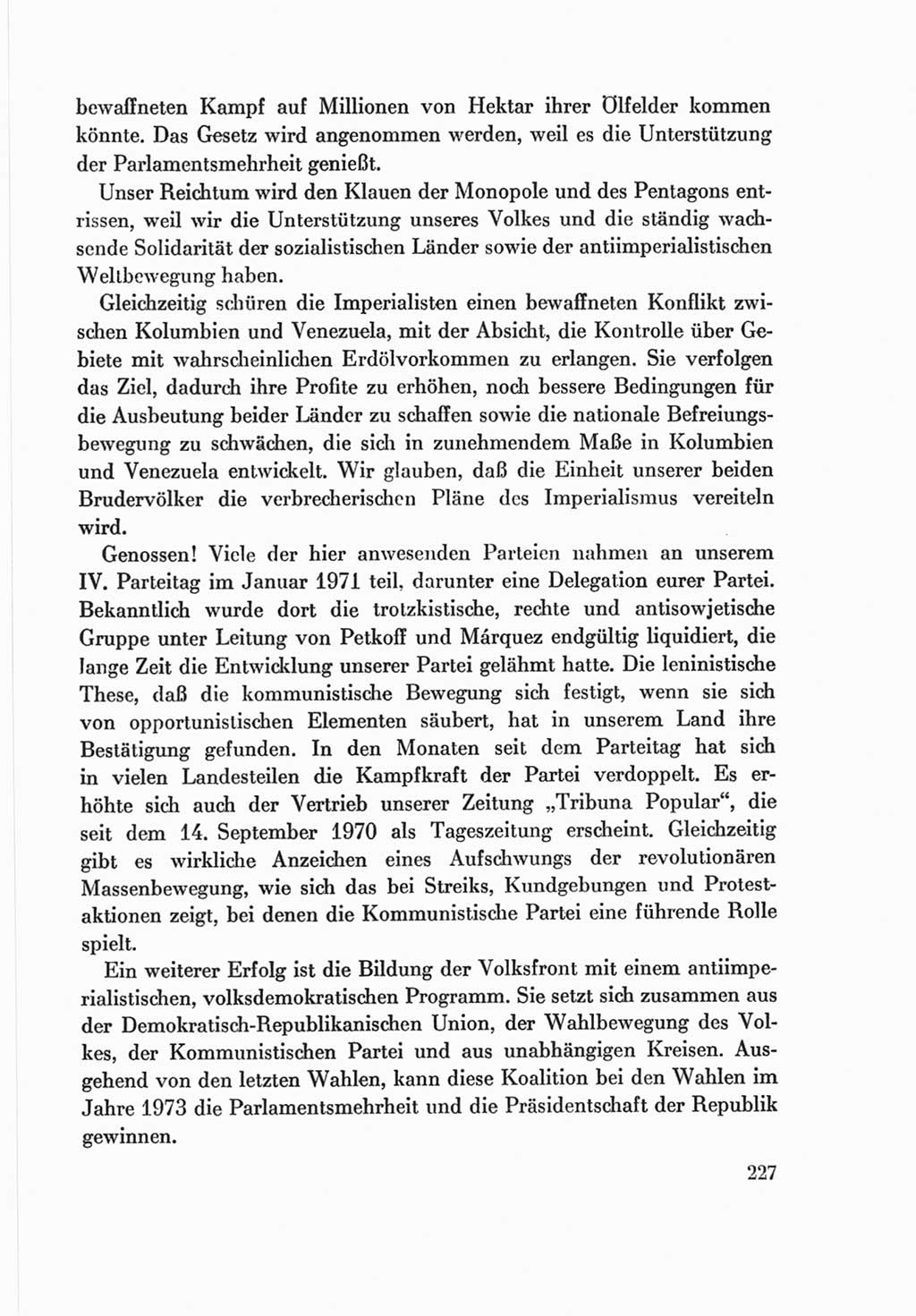 Protokoll der Verhandlungen des Ⅷ. Parteitages der Sozialistischen Einheitspartei Deutschlands (SED) [Deutsche Demokratische Republik (DDR)] 1971, Band 2, Seite 227 (Prot. Verh. Ⅷ. PT SED DDR 1971, Bd. 2, S. 227)