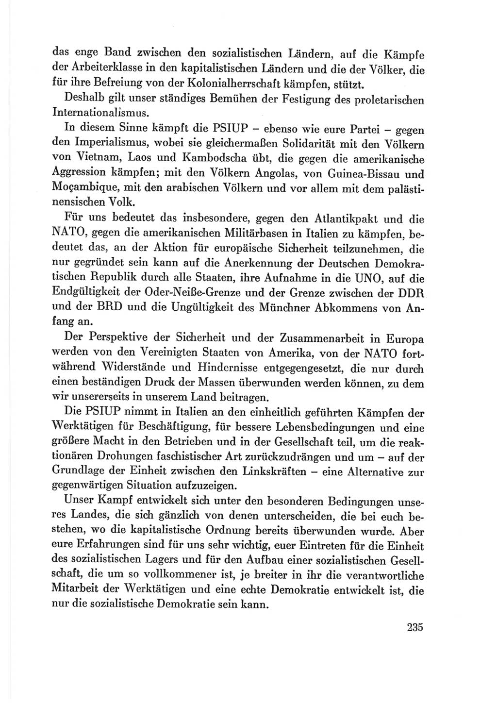 Protokoll der Verhandlungen des Ⅷ. Parteitages der Sozialistischen Einheitspartei Deutschlands (SED) [Deutsche Demokratische Republik (DDR)] 1971, Band 2, Seite 235 (Prot. Verh. Ⅷ. PT SED DDR 1971, Bd. 2, S. 235)