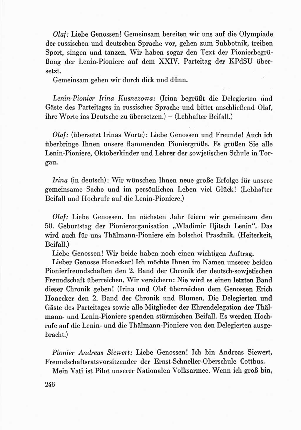 Protokoll der Verhandlungen des Ⅷ. Parteitages der Sozialistischen Einheitspartei Deutschlands (SED) [Deutsche Demokratische Republik (DDR)] 1971, Band 2, Seite 246 (Prot. Verh. Ⅷ. PT SED DDR 1971, Bd. 2, S. 246)
