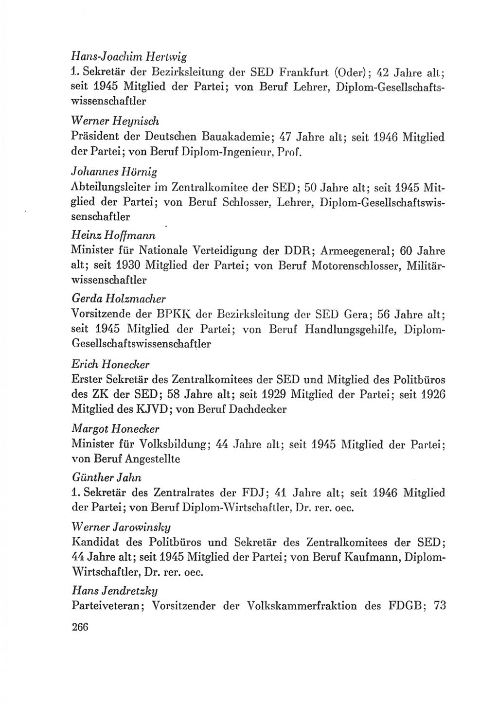 Protokoll der Verhandlungen des Ⅷ. Parteitages der Sozialistischen Einheitspartei Deutschlands (SED) [Deutsche Demokratische Republik (DDR)] 1971, Band 2, Seite 266 (Prot. Verh. Ⅷ. PT SED DDR 1971, Bd. 2, S. 266)
