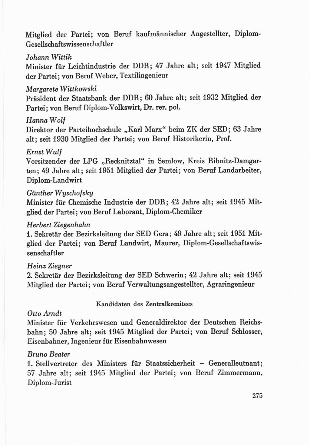 Protokoll der Verhandlungen des Ⅷ. Parteitages der Sozialistischen Einheitspartei Deutschlands (SED) [Deutsche Demokratische Republik (DDR)] 1971, Band 2, Seite 275 (Prot. Verh. Ⅷ. PT SED DDR 1971, Bd. 2, S. 275)