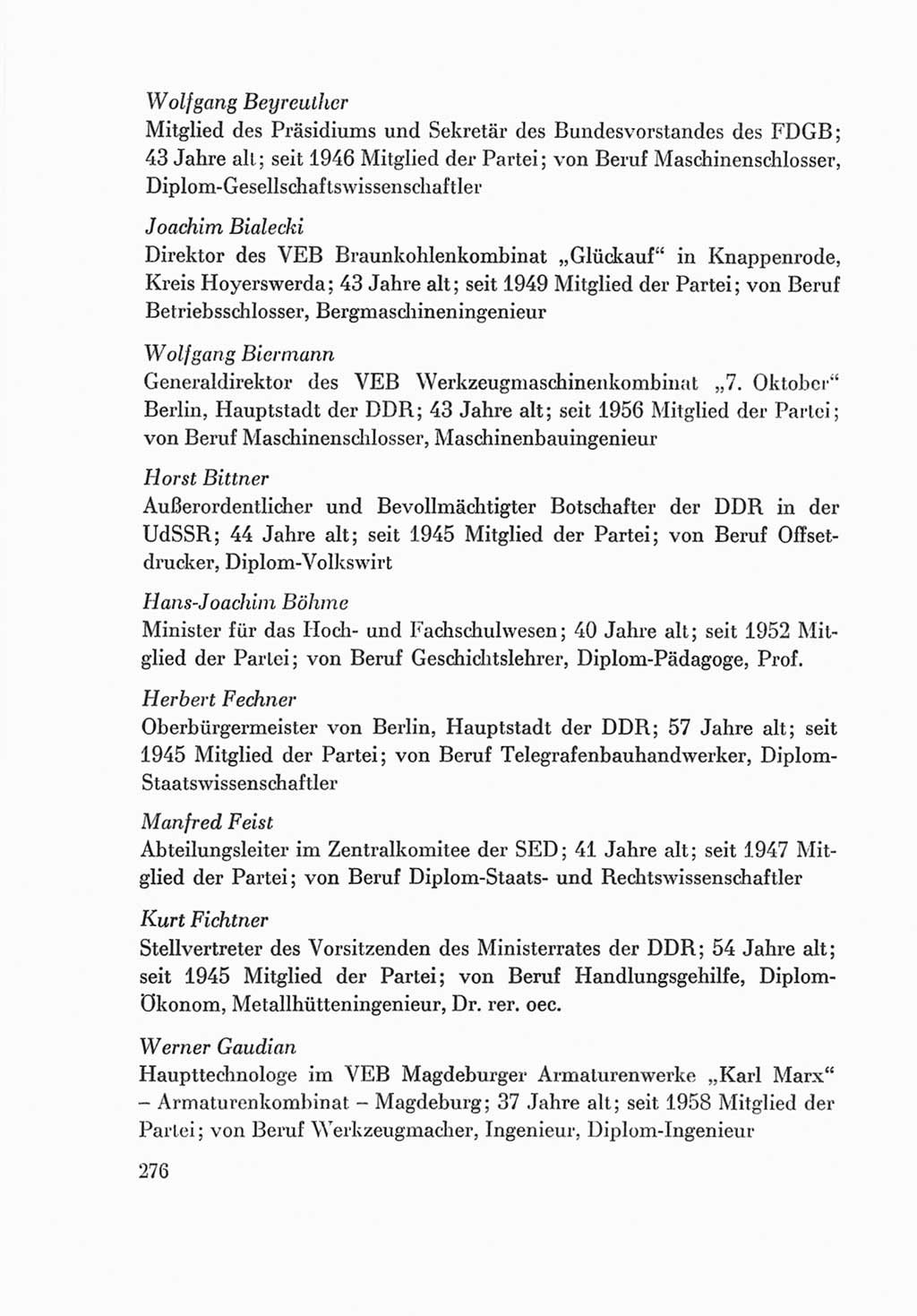 Protokoll der Verhandlungen des Ⅷ. Parteitages der Sozialistischen Einheitspartei Deutschlands (SED) [Deutsche Demokratische Republik (DDR)] 1971, Band 2, Seite 276 (Prot. Verh. Ⅷ. PT SED DDR 1971, Bd. 2, S. 276)