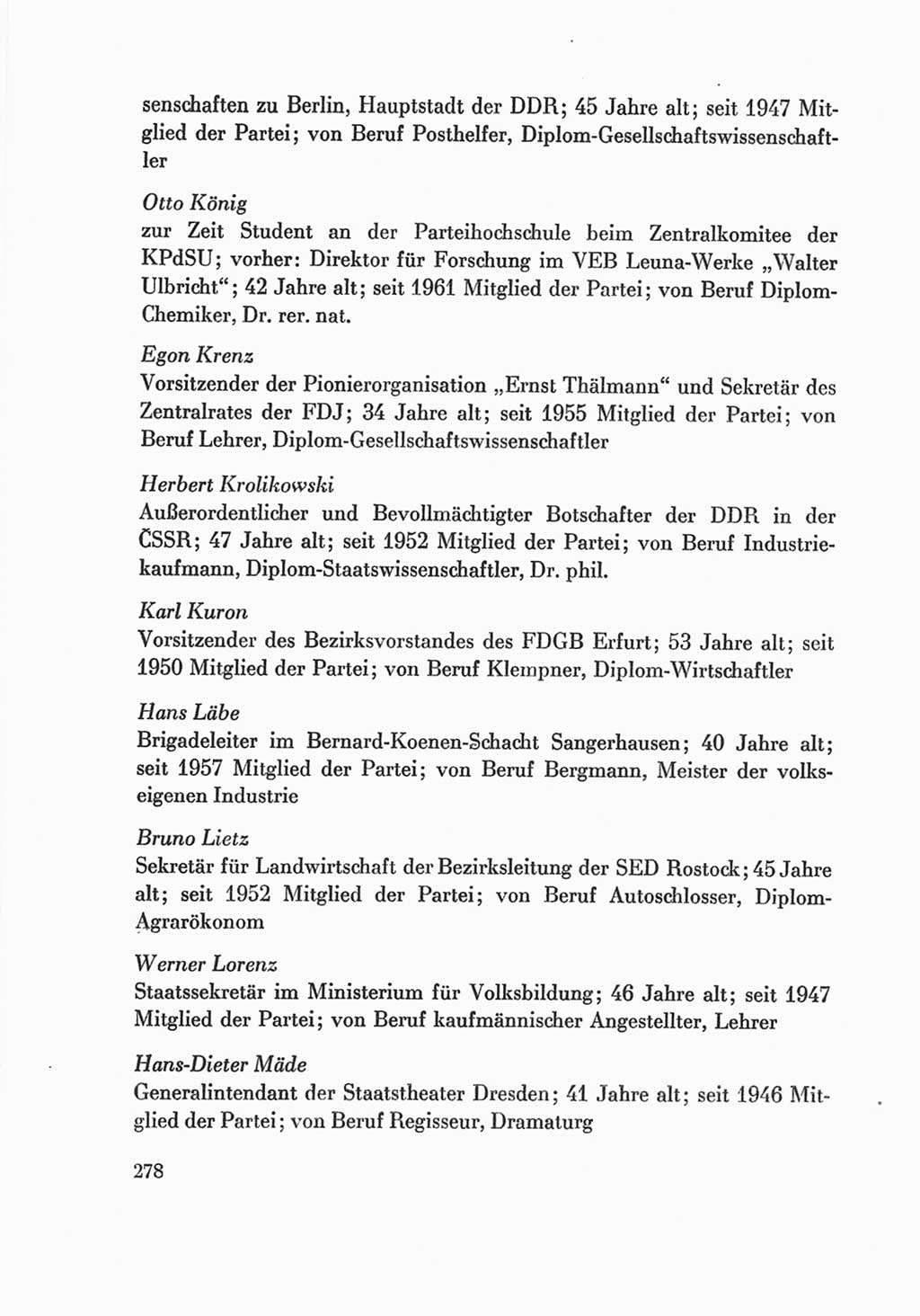 Protokoll der Verhandlungen des Ⅷ. Parteitages der Sozialistischen Einheitspartei Deutschlands (SED) [Deutsche Demokratische Republik (DDR)] 1971, Band 2, Seite 278 (Prot. Verh. Ⅷ. PT SED DDR 1971, Bd. 2, S. 278)
