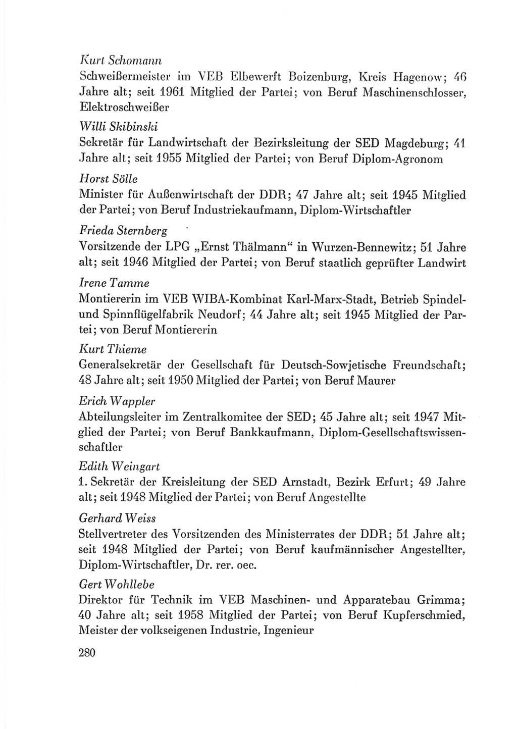 Protokoll der Verhandlungen des Ⅷ. Parteitages der Sozialistischen Einheitspartei Deutschlands (SED) [Deutsche Demokratische Republik (DDR)] 1971, Band 2, Seite 280 (Prot. Verh. Ⅷ. PT SED DDR 1971, Bd. 2, S. 280)