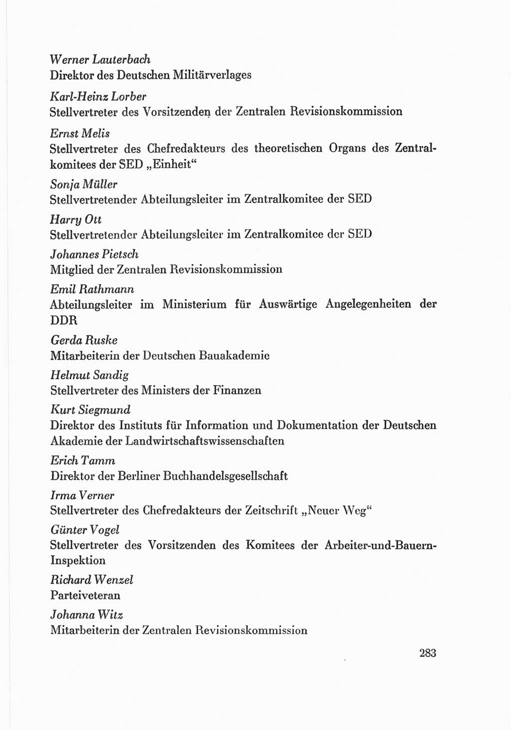 Protokoll der Verhandlungen des Ⅷ. Parteitages der Sozialistischen Einheitspartei Deutschlands (SED) [Deutsche Demokratische Republik (DDR)] 1971, Band 2, Seite 283 (Prot. Verh. Ⅷ. PT SED DDR 1971, Bd. 2, S. 283)