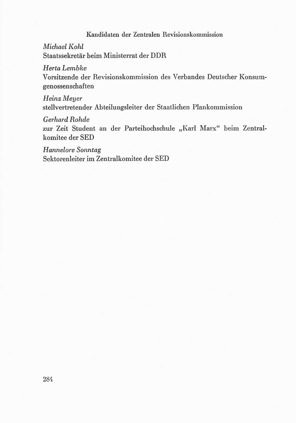 Protokoll der Verhandlungen des Ⅷ. Parteitages der Sozialistischen Einheitspartei Deutschlands (SED) [Deutsche Demokratische Republik (DDR)] 1971, Band 2, Seite 284 (Prot. Verh. Ⅷ. PT SED DDR 1971, Bd. 2, S. 284)