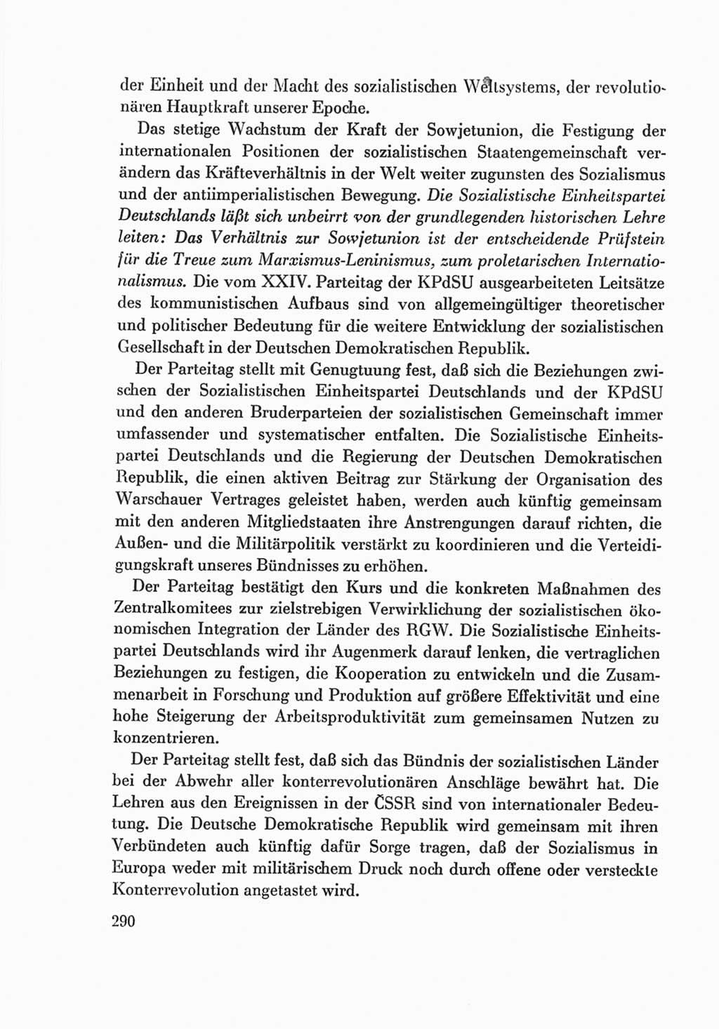 Protokoll der Verhandlungen des Ⅷ. Parteitages der Sozialistischen Einheitspartei Deutschlands (SED) [Deutsche Demokratische Republik (DDR)] 1971, Band 2, Seite 290 (Prot. Verh. Ⅷ. PT SED DDR 1971, Bd. 2, S. 290)