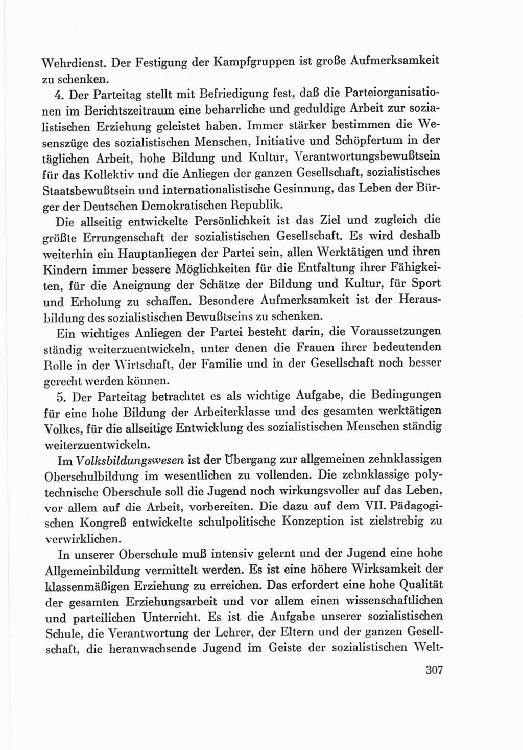Protokoll der Verhandlungen des Ⅷ. Parteitages der Sozialistischen Einheitspartei Deutschlands (SED) [Deutsche Demokratische Republik (DDR)] 1971, Band 2, Seite 307 (Prot. Verh. Ⅷ. PT SED DDR 1971, Bd. 2, S. 307)