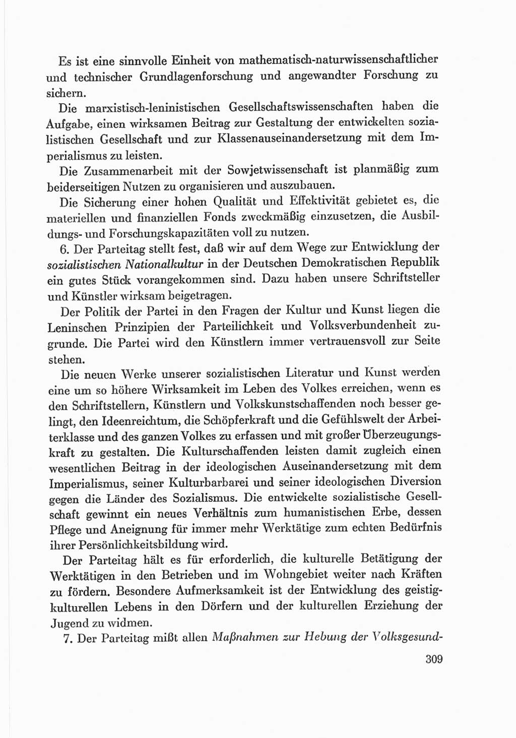 Protokoll der Verhandlungen des Ⅷ. Parteitages der Sozialistischen Einheitspartei Deutschlands (SED) [Deutsche Demokratische Republik (DDR)] 1971, Band 2, Seite 309 (Prot. Verh. Ⅷ. PT SED DDR 1971, Bd. 2, S. 309)