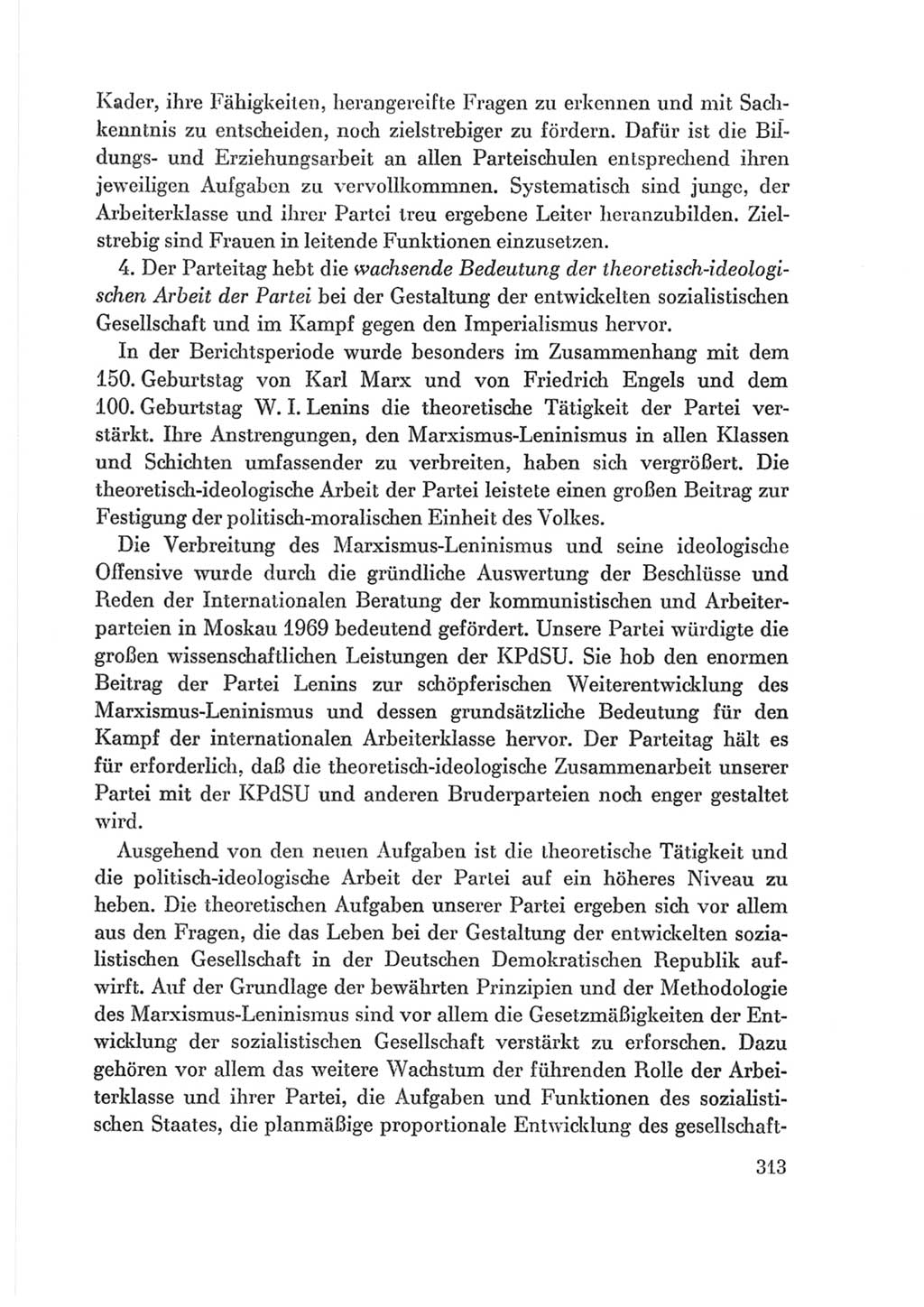 Protokoll der Verhandlungen des Ⅷ. Parteitages der Sozialistischen Einheitspartei Deutschlands (SED) [Deutsche Demokratische Republik (DDR)] 1971, Band 2, Seite 313 (Prot. Verh. Ⅷ. PT SED DDR 1971, Bd. 2, S. 313)